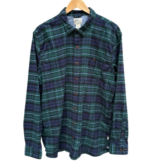 LL BeanFlex® Men’s All-Season Flannel Shirt, Traditional Untucked Fit,  LT - Picture 7 of 16